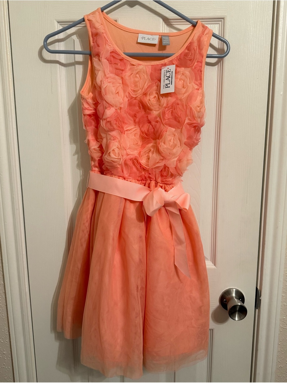 The Children's Place Coral Floral Bow Dress for Girls NWT 10/12